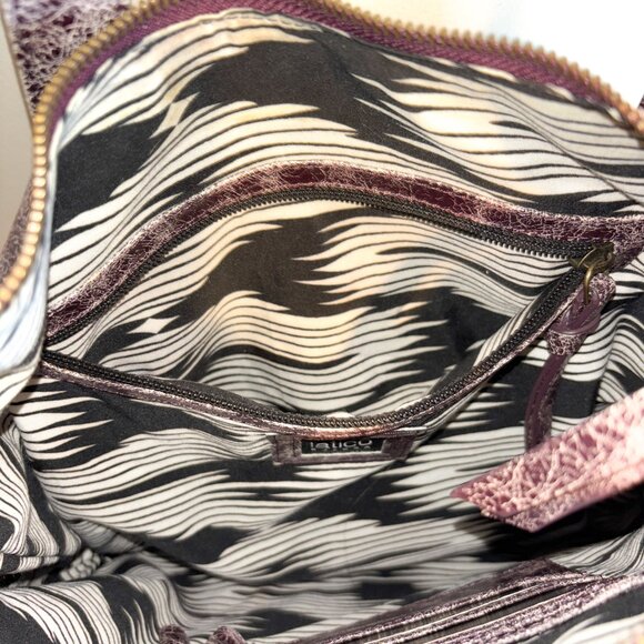 Latico Leather Convertible Tote/Backpack/Shoulder Bag Purple - Picture 4 of 7